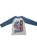 REMERA AVENERS MANGAS LARGAS CELESTE OFICIAL MARVEL