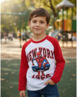 REMERA SPIDERMAN MANGA LARGA ROJA PETER PARKER
