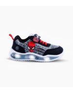 ZAPATILLAS FOOTY PLUS SPIDERMAN UNIVERSE NEGRO LUCES AL PISAR (25-30)