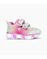 ZAPATILLAS FOOTY MINI BUTTERFLY ACQUA CON LUZ AL PISAR (22-26)