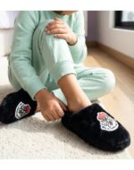 PANTUFLAS FOOTY MARGARITA NEGRO (25-36) - Imagen 3