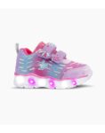 ZAPATILLAS FOOTY MINI BUTTERFLY LILA CON LUZ AL PISAR (22-26)