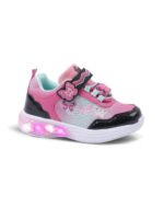 ZAPATILLAS FOOTY MAGIC BUTTERFLY NEGRO/ROSA CON LUZ AL PISAR (27-34)