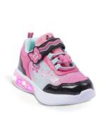 ZAPATILLAS FOOTY MAGIC BUTTERFLY NEGRO/ROSA CON LUZ AL PISAR (27-34) - Imagen 2