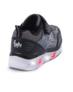 ZAPATILLAS FOOTY MINI DINOSAURIO T-REX WILD NEGRO CON LUZ AL PISAR (22-26) - Imagen 2