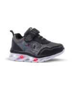 ZAPATILLAS FOOTY MINI DINOSAURIO T-REX WILD NEGRO CON LUZ AL PISAR (22-26)