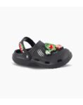 SUECOS DE GOMA CLOGS FOOTY DINOSAURIO NEGRO CON LUZ (21-30)