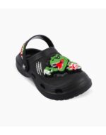 SUECOS DE GOMA CLOGS FOOTY DINOSAURIO NEGRO CON LUZ (21-30) - Imagen 2
