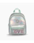 MOCHILA PUFFY FOOTY LOVE SILVER VERDE