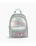MOCHILA PUFFY FOOTY LOVE SILVER VERDE