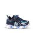 ZAPATILLAS FOOTY MINI MUNDIAL AZUL CON LUZ AL PISAR (22-26)