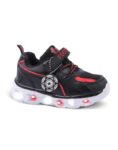 ZAPATILLAS FOOTY MINI MUNDIAL NEGRO CON LUZ AL PISAR (22-26)