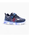 ZAPATILLAS FOOTY SPIDERMAN NEW AZUL CON LUCES AL PISAR (24-30)