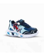 ZAPATILLAS FOOTY SPIDERMAN NEW AZUL CON LUCES AL PISAR (24-30)