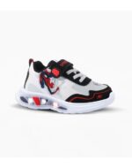 ZAPATILLAS FOOTY SPIDERMAN NEW NEGRO CON LUCES AL PISAR (24-30)
