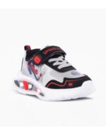 ZAPATILLAS FOOTY SPIDERMAN NEW NEGRO CON LUCES AL PISAR (24-30) - Imagen 2
